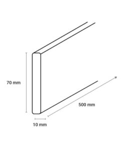 Bandeau latéral chêne fumé foncé 10 x 70 (50cm)