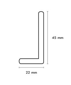 Moulure d’angle loft gris 22 x 45