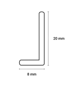 Moulure d’angle loft gris 8 x 20