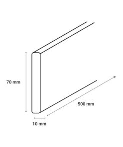 Bandeau latéral chêne blanchi 10 x 70 (50cm)