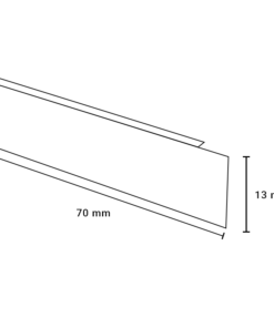 Bandeau latéral chêne Nordland 13x70 mm