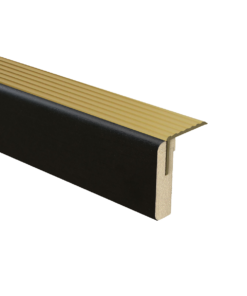 Marche d'arr. alu or Vesuv Noir Gr d bois 90x5,7cm